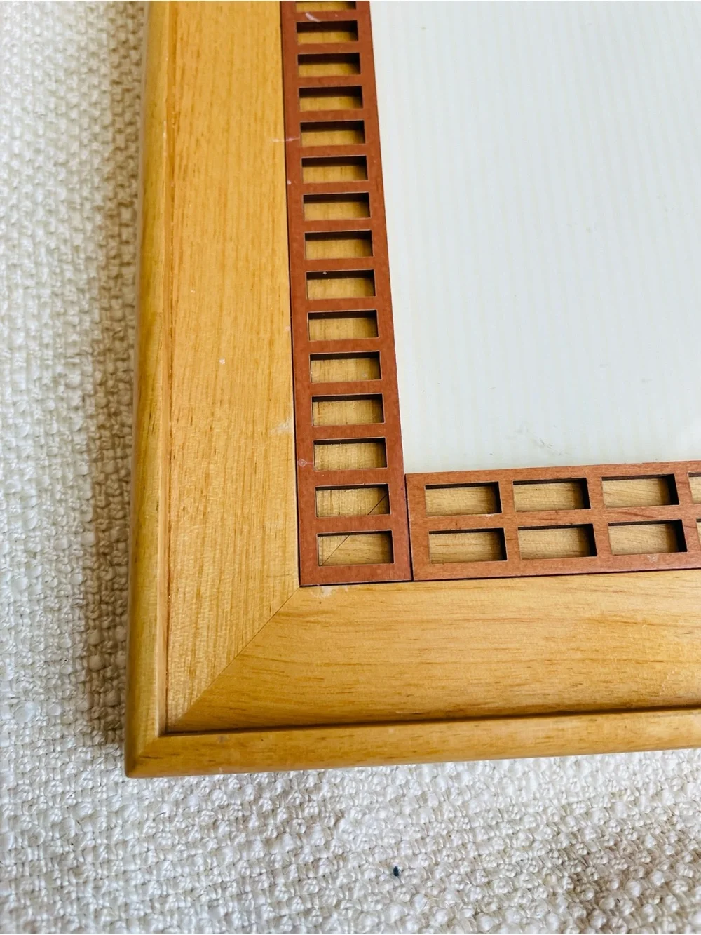 Wood Picture Frame with Decorative Inlay Light Honey Fits 8x10